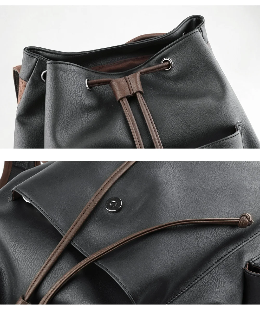 2020 Men Backpack Lether Vintage For Teenager Laptop PC Portable Bags Designer Boys Travel Backpack Thin School Luxury Mochila 2020 Men Backpack Lether Vintage For Teenager Laptop PC Portable Bags Designer Boys Travel Backpack Thin School Luxury Mochila