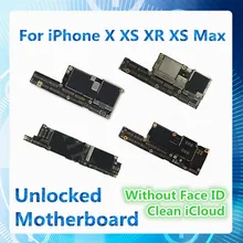 Оригинальная разблокированная материнская плата для iphone X XS XR XS Max без лица id Logic материнской платы чистая сменная пластина icloud