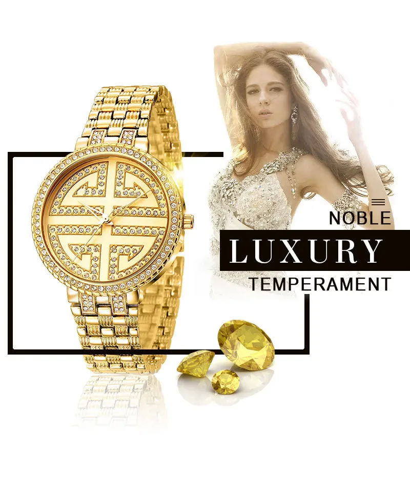 Брендовые часы с бриллиантами, модные дизайнерские золотые кварцевые женские наручные часы, женские водонепроницаемые Роскошные часы унисекс