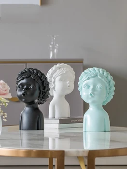 

EUROPEAN RESIN PEOPLE SCULPTURE CRAFTS WINDOW LIVINGROOM TV CABINET FIGURINES DECORATION OFFICE DESKTOP STATUE ORNAMENTS DECOR