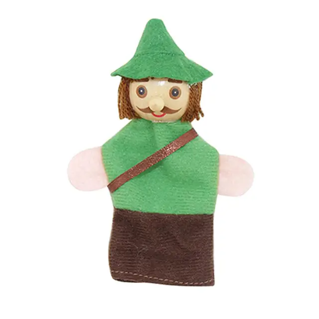 Little Red Riding Hood and Wolf Fairy Stories Play Game Finger Puppets Toys Cartoon Theater Soft Doll Kids Educational Toys 4