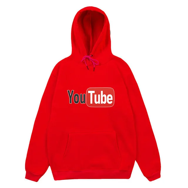 Мужские и женские толстовки с капюшоном на YouTube, свободные хлопковые осенние и зимние толстовки с длинными рукавами для бега, спортивная одежда, пальто