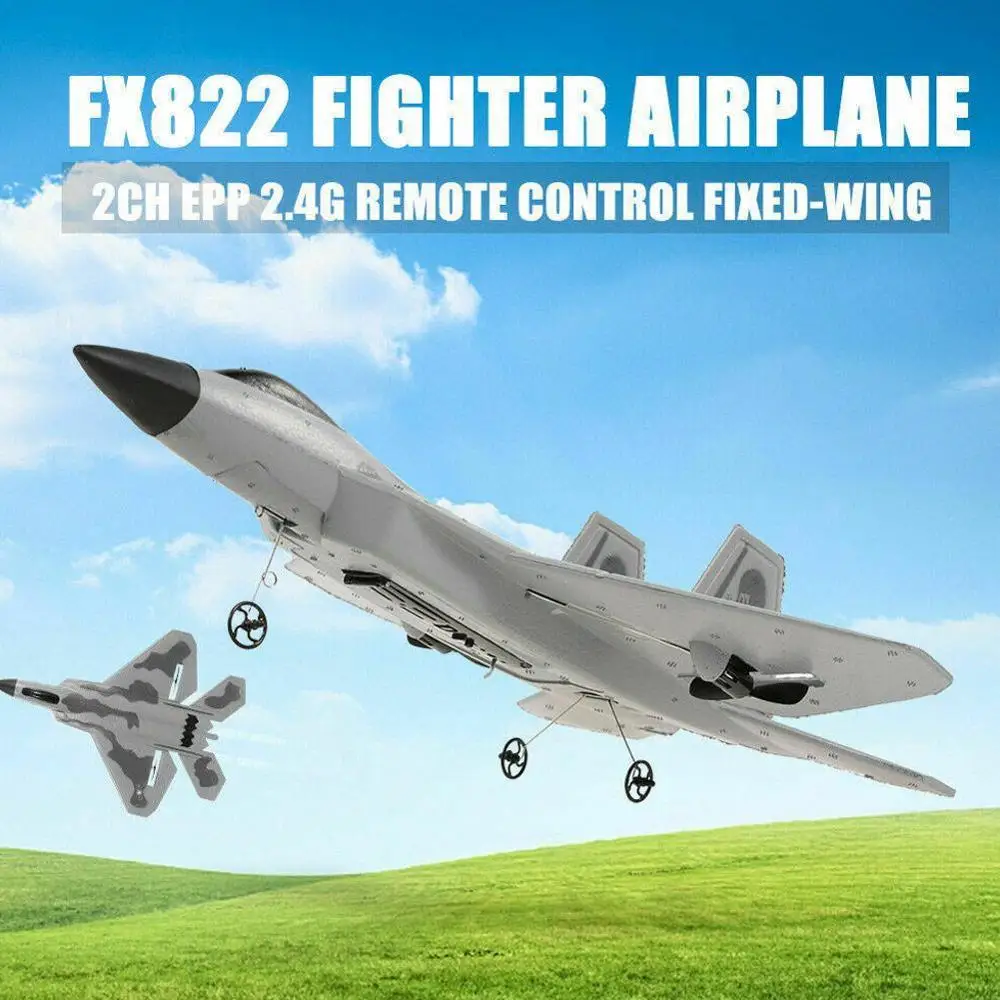 FX-822 2,4 ГГц EPP RC Самолет RTF с устройство дистанционного управления на батарейках RC Квадрокоптер модель самолета F22 камуфляж Airplan