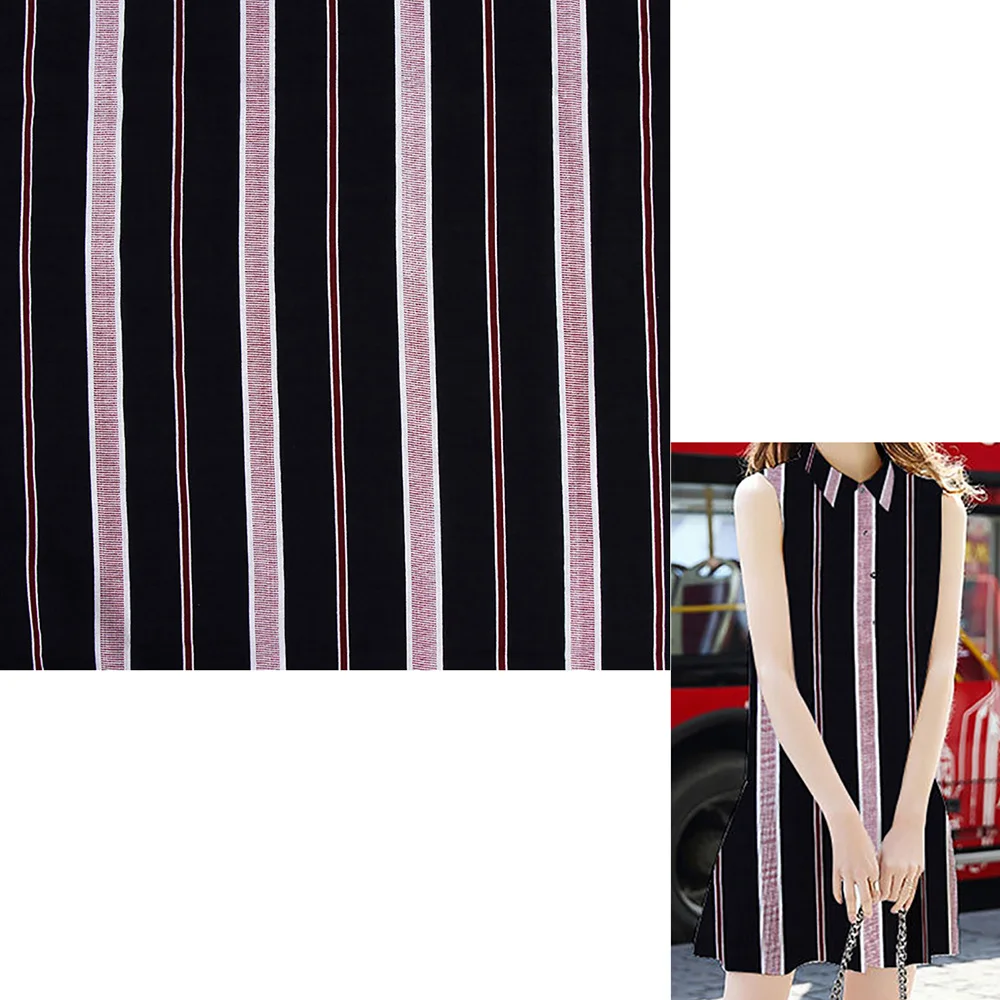 Lychee Life 50x140 см Ткань в полоску модные красочные ткани Ручное шитье для поделок одежда поставки украшения - Цвет: 4