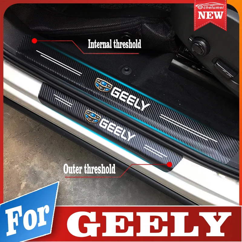 Premium Car Door Sill Cover Vinyl Stickers - Anti-Wear & Scratch Trim Strip Accessories