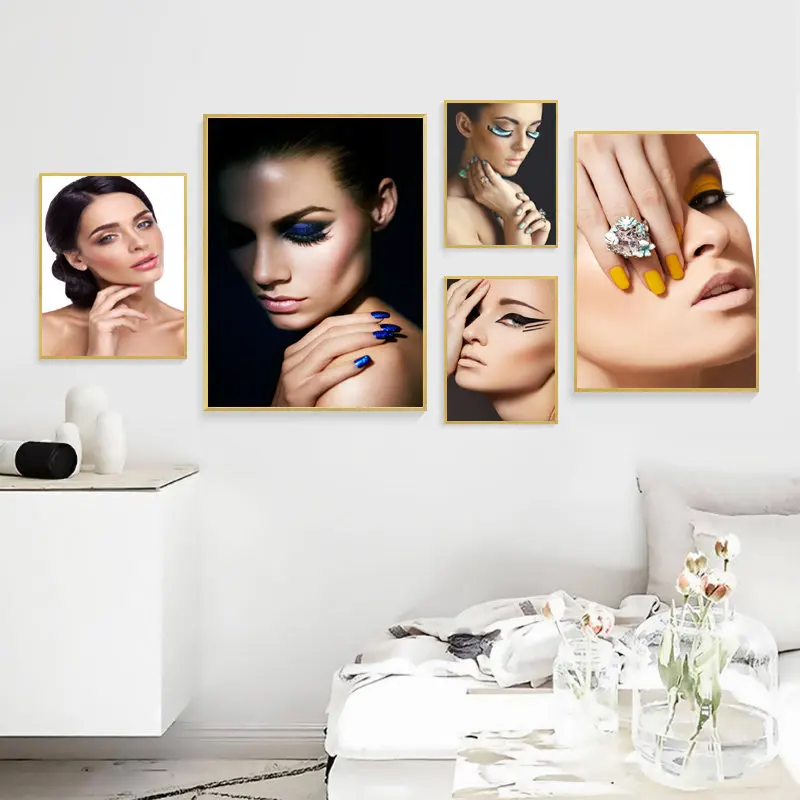 Салон красоты, магазин настенное украшение макияж плакат wall art Холст Картина Макияж школьная классная комната, для стен плакат