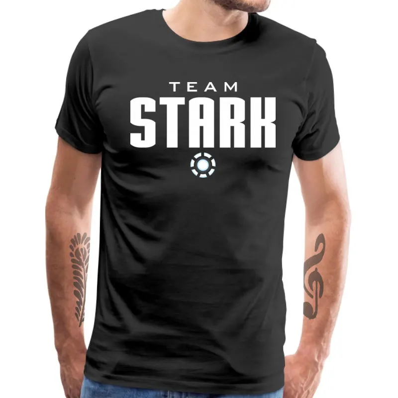 T shirt men Marvel T-shirt New Arrival Men T Shirts CIVIL WAR TEAM STARK Ironman Logo s Plus Size Europe Male Cotton Tee Shirt