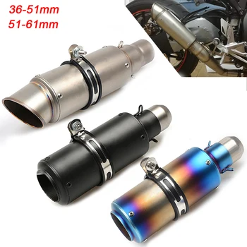 

For YAMAHA NMAX155 R15 R25 R3 MT-03 FZ6N FZ400 FZ6 TMAX ATV Bik Exhaust Unversal Motorcycle Exhaust Modify Pipe With Muffler