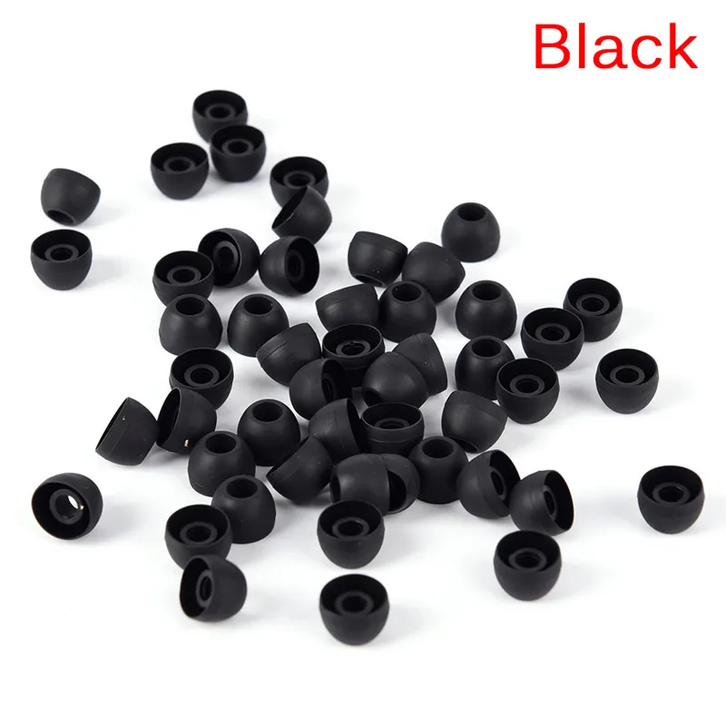 50 шт./лот, силиконовые сменные наконечники для наушников sony, амбушюры для ушей, гелевые подушечки для ушей 13x8 мм - Цвет: black