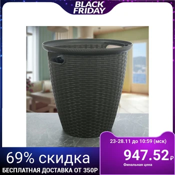 

Cache-pot with floor insert "Rattan", 20 l (11 l), wenge color