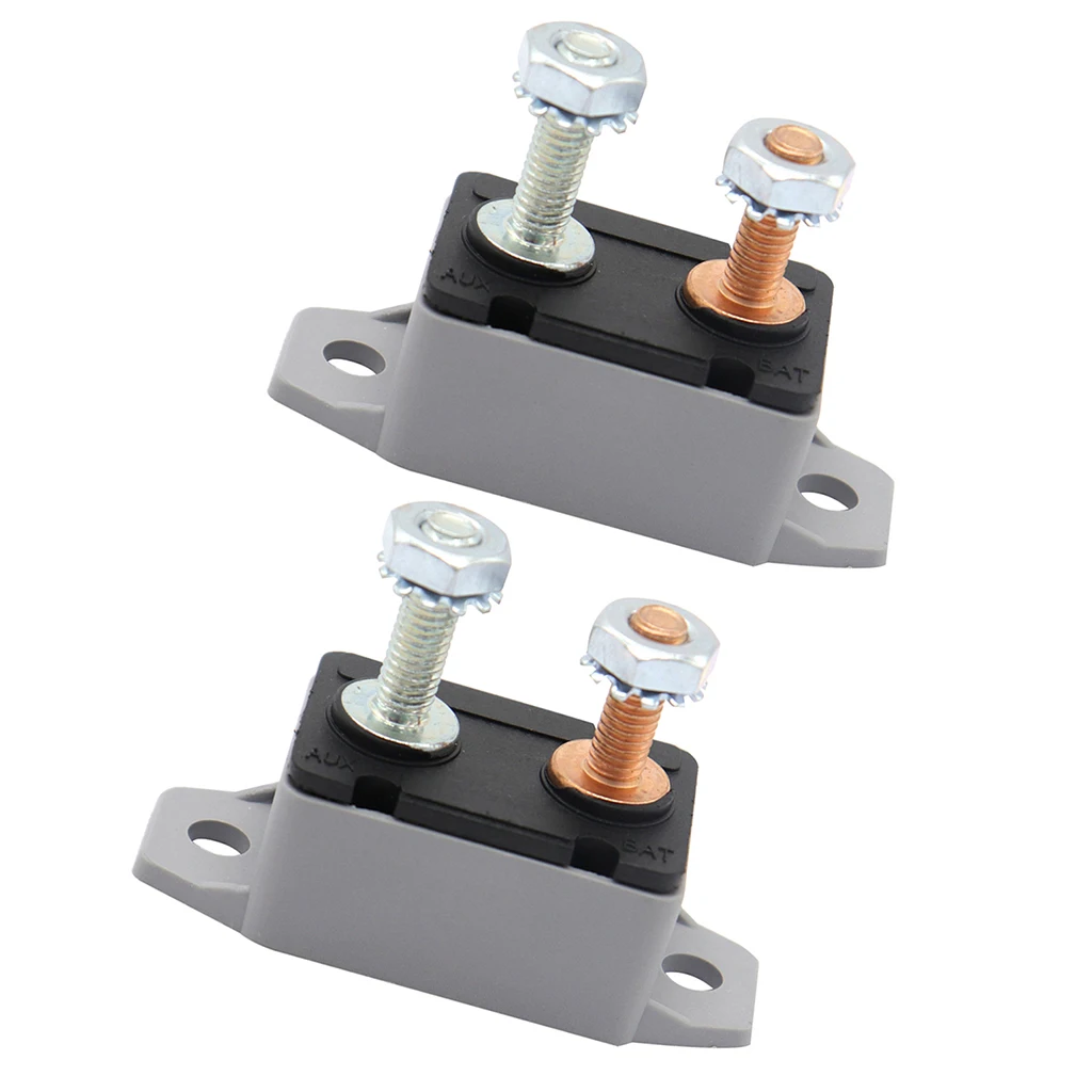 2Pcs 20Amp Auto Reset 12V 24V Circuit Breaker Car Automatic Fuse Metal Stud Bolt Type