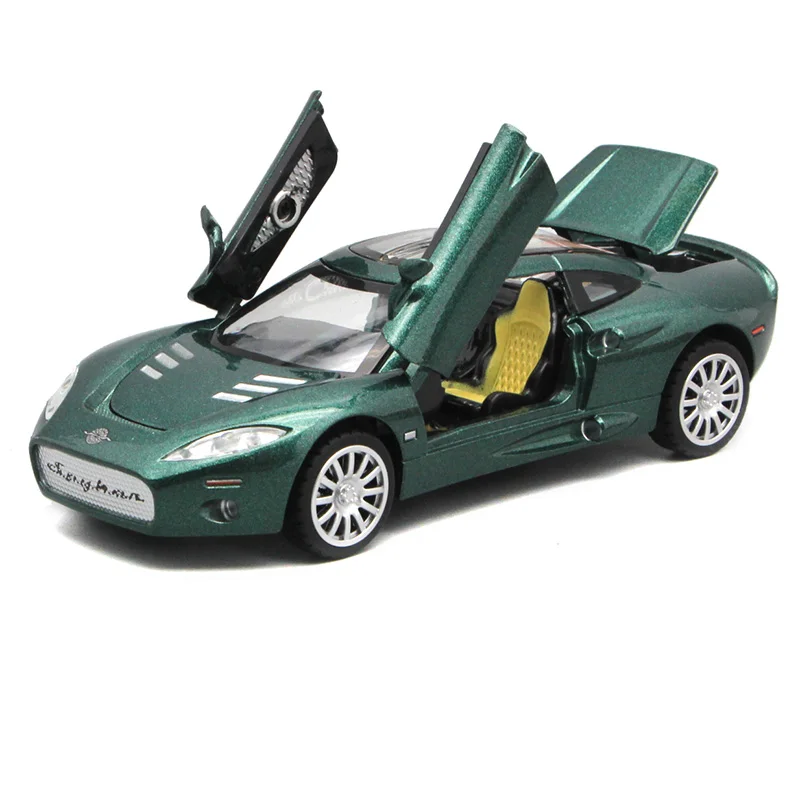 Литые под давлением Весы Модель Spyker C8 металлический автомобиль игрушки для детей в подарок с ножницами двери