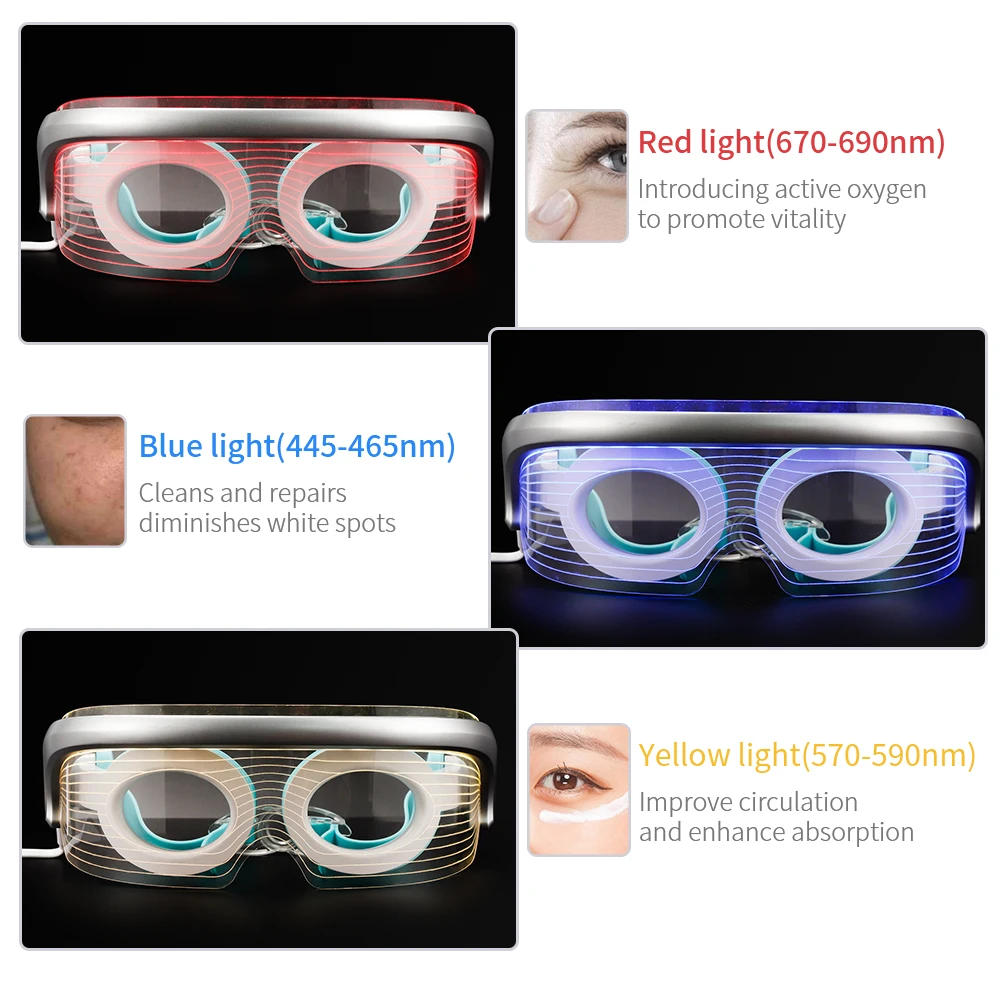 LED Photon masażer do oczu terapia światłem Anti-Aging skóra oczu dokręcić wibracje urządzenie kosmetyczne gorący kompres relaksujący mięśni opaska 2 LED Photon masażer do oczu terapia światłem Anti-Aging skóra oczu dokręcić wibracje urządzenie kosmetyczne gorący kompres relaksujący mięśni opaska 2