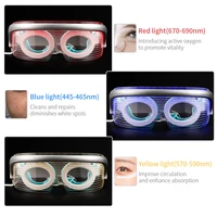 LED Photon masażer do oczu terapia światłem Anti-Aging skóra oczu dokręcić wibracje urządzenie kosmetyczne gorący kompres relaksujący mięśni opaska 2