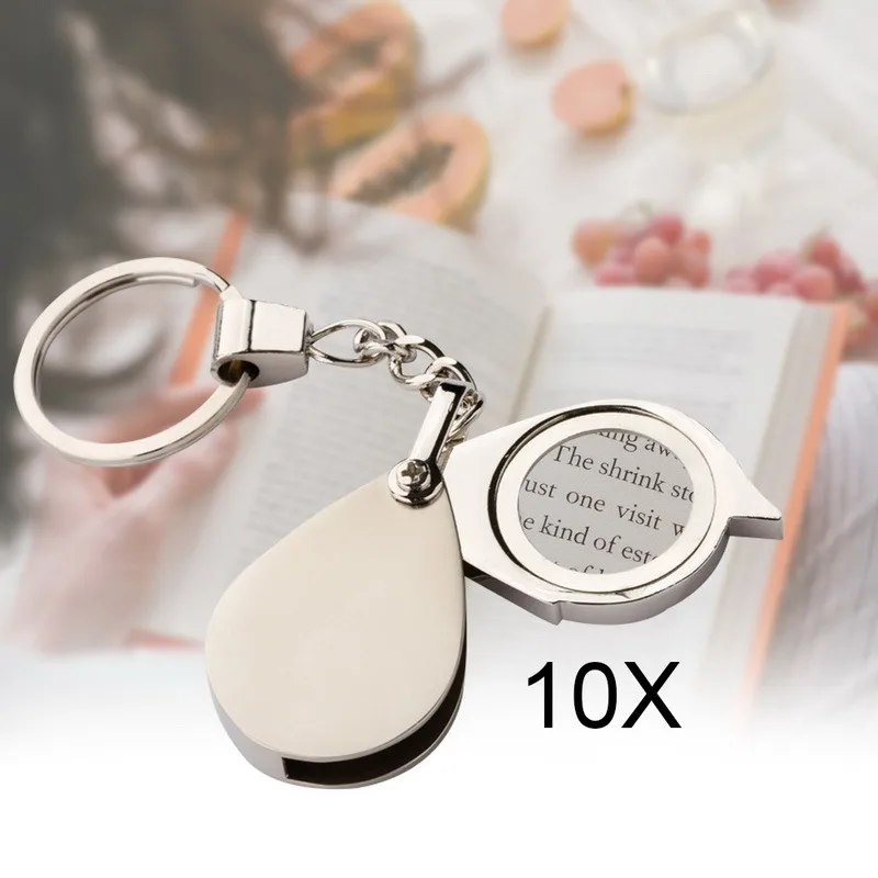 Hot Sale Portable 15X Folding Keyring Magnifier Key Chain Magnifying Glass  Jewelry Loupe Daily Hand Pocket Tool Gift Supplies - AliExpress