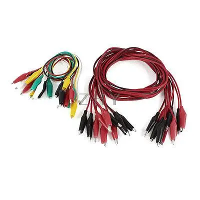 

15 Pcs Single/Dual Lead Wire Double-ended Test Alligator Clip Jumper Probe Set
