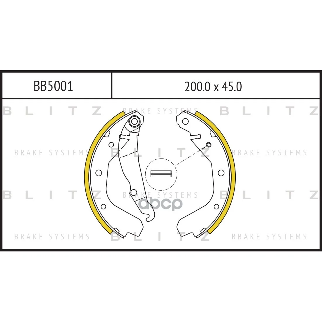 Колодки Тормозные Барабанные Blitz арт. BB5001