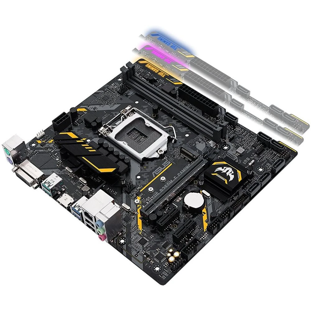 Материнская плата Asus TUF B360M-E GAMING Soc-1151v2 Intel B360 2xDDR4 mATX AC`97 8ch(7.1) GbLAN+DVI