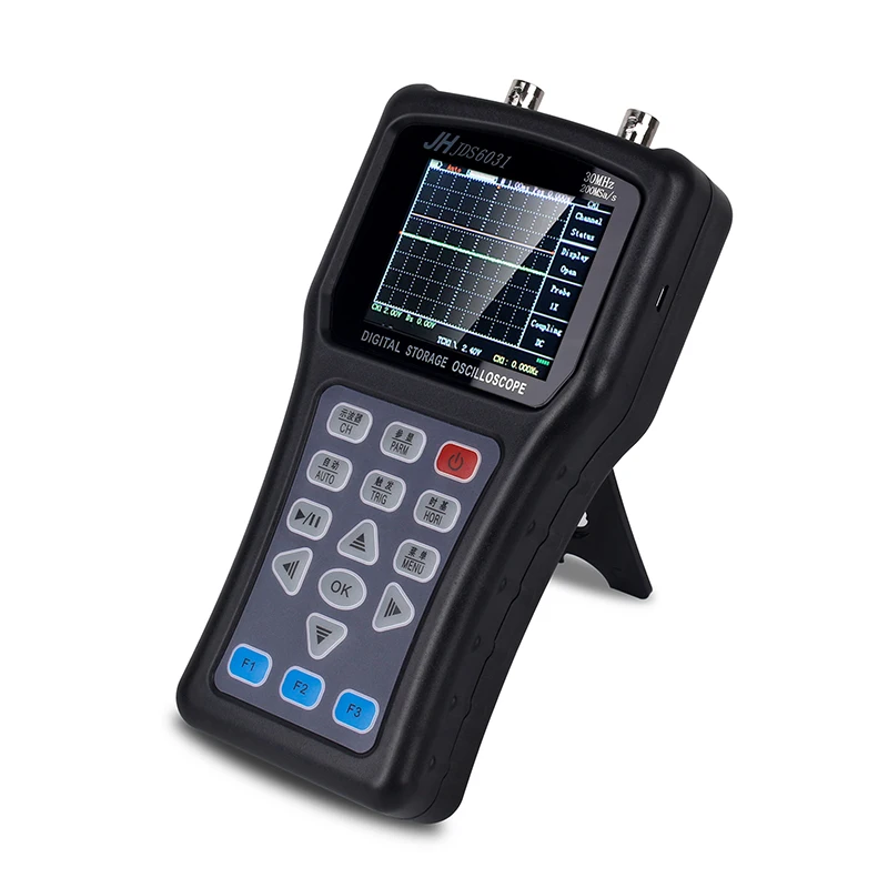 

New Hand-held Oscilloscope Digital Oscilloscope 1CH 30M 200MSa/S with Portable USB Charger Probe Cable JDS6031