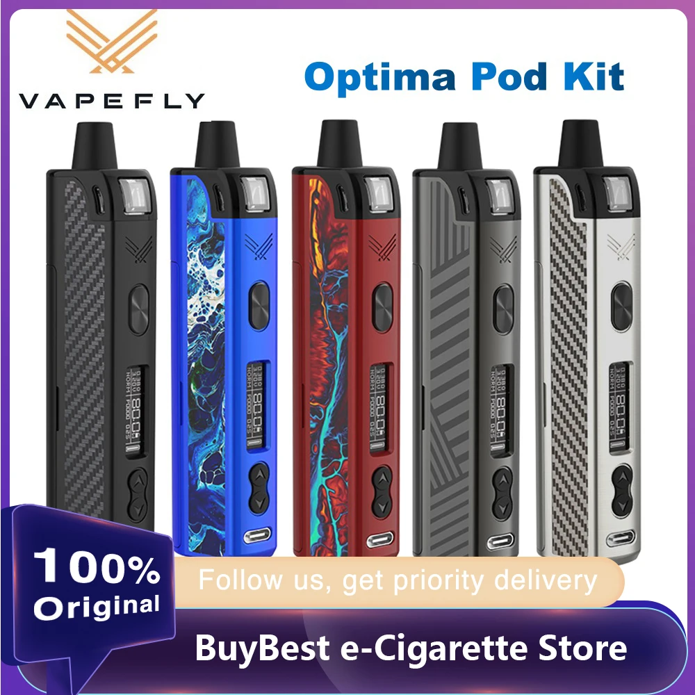 Оригинальный вейп-мод Vapefly Optima с питанием от одной ячейки 18650 экраном 0 91 дюйма