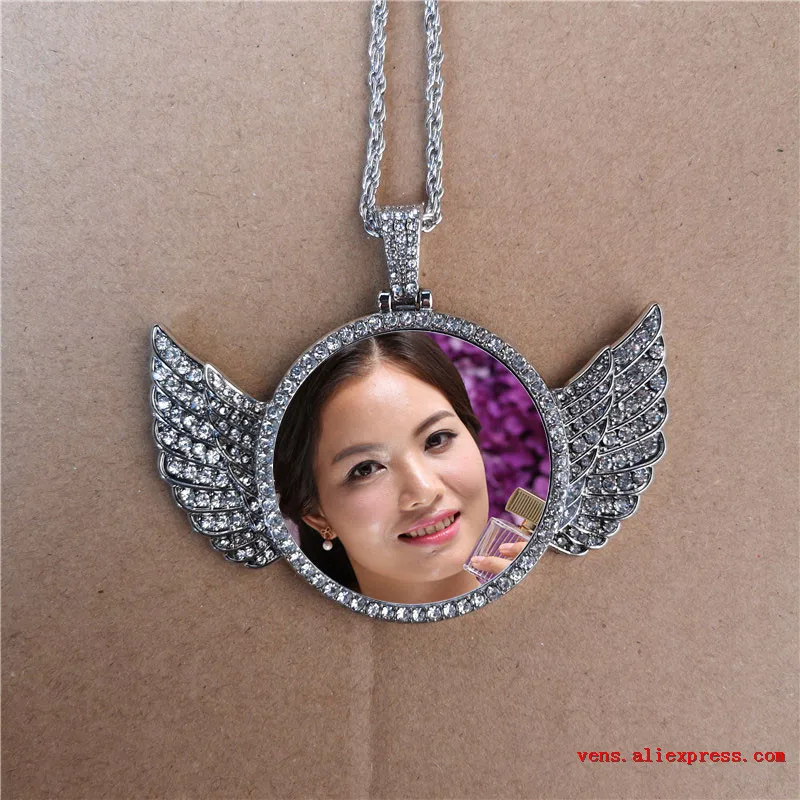 Wings Photo necklace- Sublimation Blank