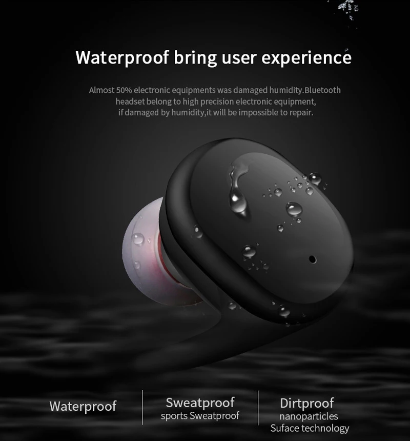 Отпечатков пальцев Сенсорный мини TWS беспроводной Bluetooth Jerry V5.0 водонепроницаемые наушники стерео гарнитура с шумоподавлением микрофоном Прямая поставка