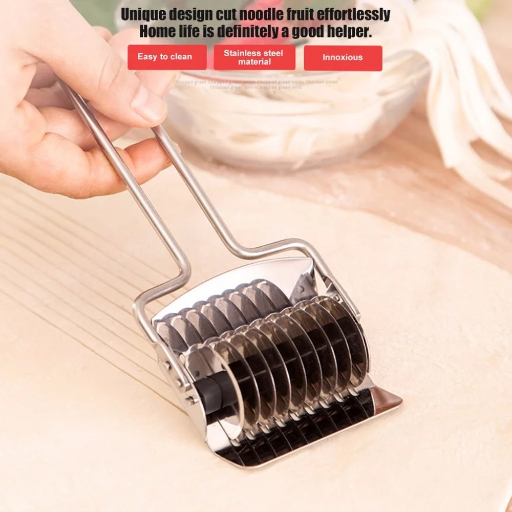 2017 Multifunctional Manual Design Stainless Steel Spaghett Noodle Maker Lattice Roller Kitchen Cooking Cutter Accessories