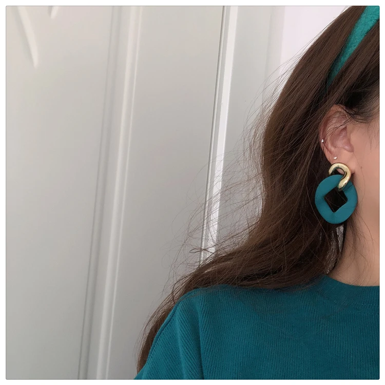 WYBU Super Beautiful Lake Blue Earrings Ins Popular Earrings for Women 2021 New Design Ear Drop Jewelry