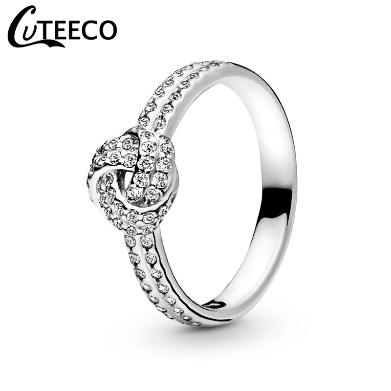 CUTEECO серебряное Звездное циркониевое квадратное кольцо для женщин модные свадебные ювелирные изделия, обручальное кольцо подарок на день Святого Валентина - Цвет основного камня: AJ1131