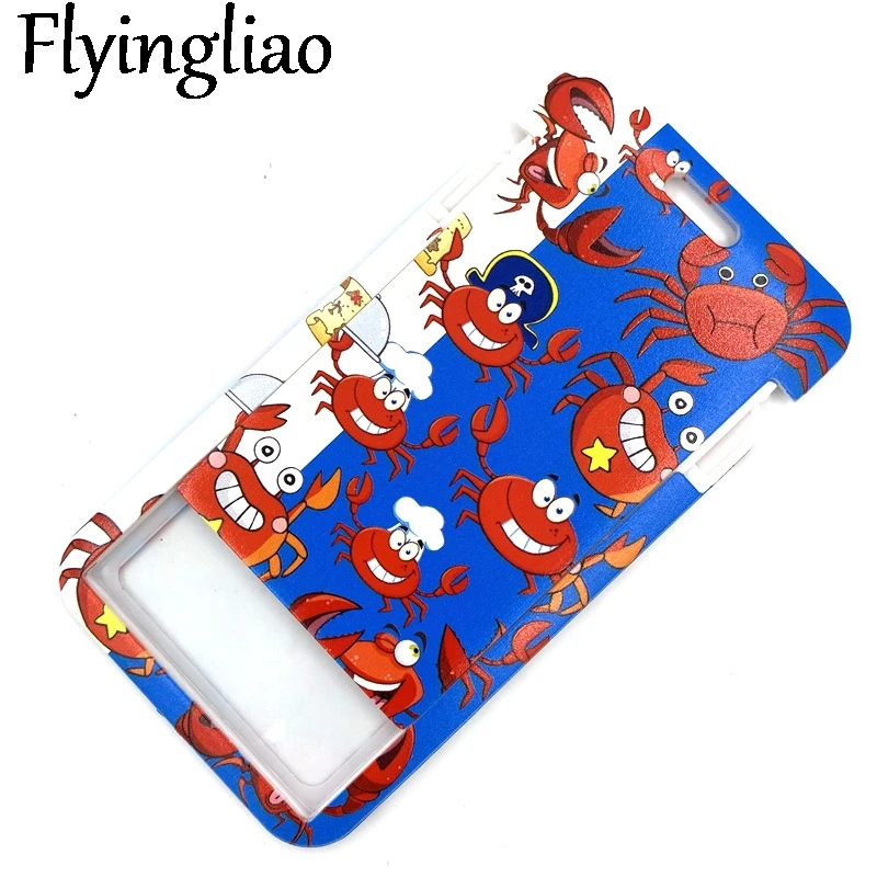 

Crab Credit Card ID Holder Bag Student Women Travel Card Cover Badge Gifts Accessories Work Name Card Holder Gifts