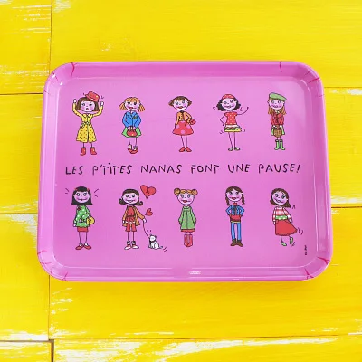 Розовые Мультяшные чайные подносы для девочек, десертный поднос, кофейная чайная посуда, Сервировочные поддоны для кухни, Набор чашек, поднос, анти шок, фруктовая тарелка фрукты, поднос