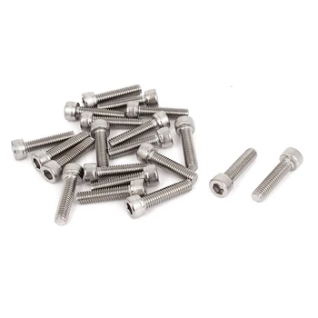 

M6x25mm Stainless Steel Hex Socket Cap Screws Head Key Bolts 20 Pcs