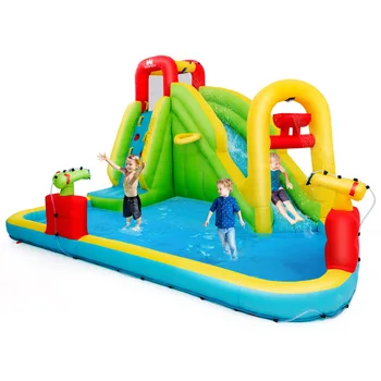 Best Inflatable Splash Water Bounce House Jump Slide Bouncer Kid Without Blower