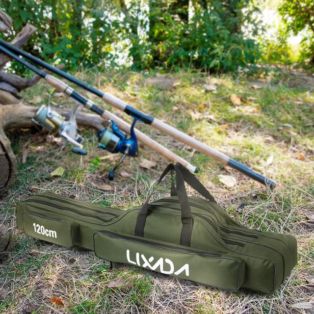 Fishing Pole Travel Case Lixada 3-Layer Fishing Rod Case Oxford