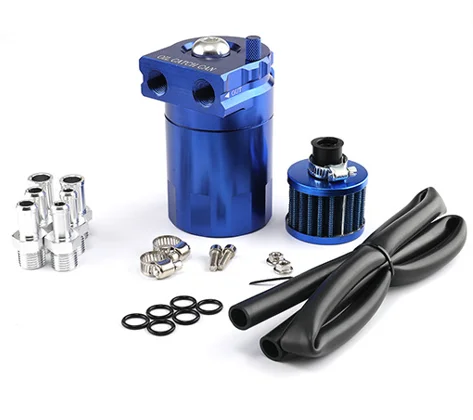 Enhanced Universal Aluminum Oil Catch Can with Breather Filter