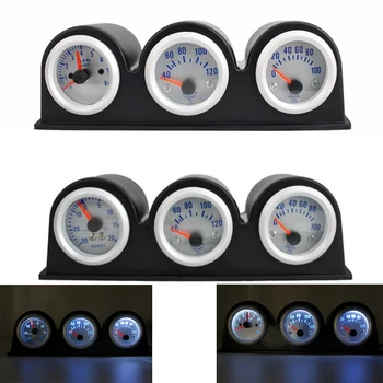 

2" 52MM Auto Car Triple Water Temp Gauge Oil Pressure Gauge Tachometer RPM Or Turbo Boost Meter