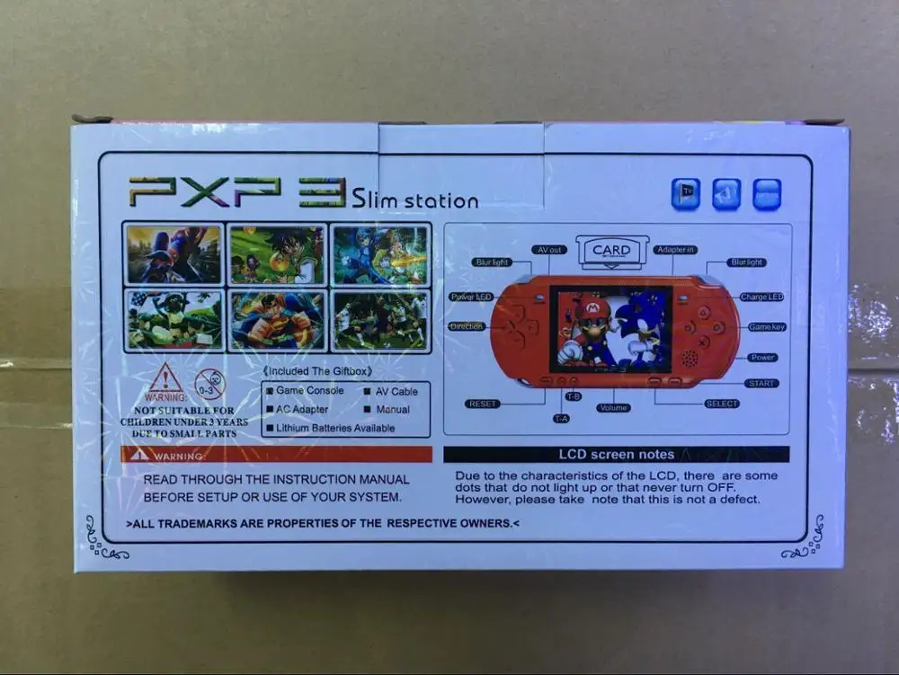 3 ''портативный 16 бит Ретро PXP3 тонкая станция видеоигры плеер портативная игровая консоль 2 шт игровая карта встроенная 150 классические игры