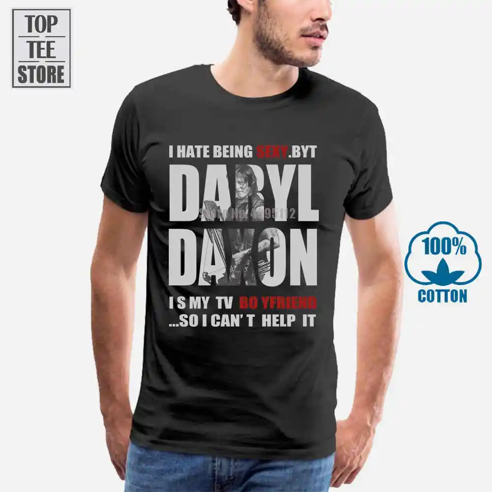 Ходячие мертвецы Дэрил Диксон I Hate Be Sexy T Shirt Black Cotton Men S 6Xl|Футболки| |