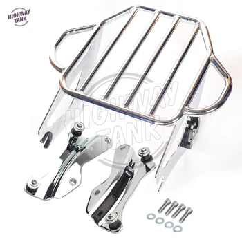 

Chrome Motorcycle Tour Pak Luggage Rack 4 Docking Kit case for Harley Touring FLHX FLHR FLHT FLTR 2014 2015 2016 2017