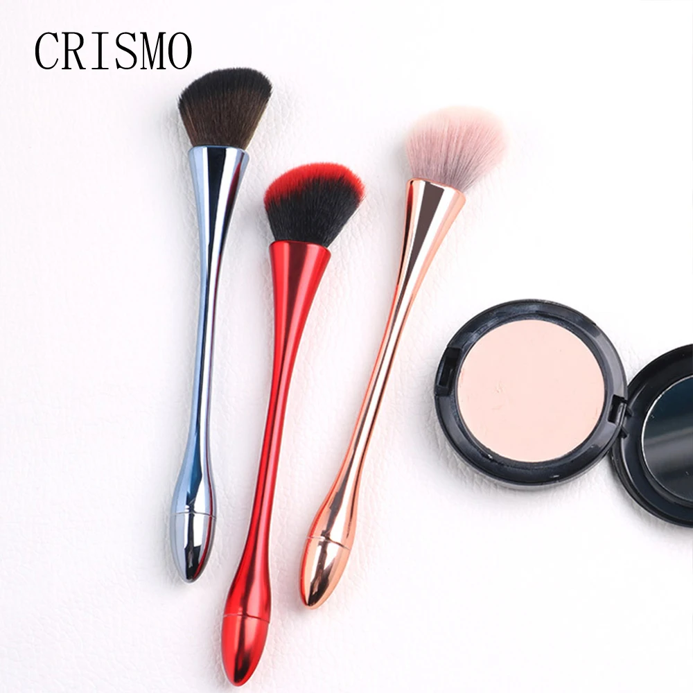 

CRISMO Single Powder Foundation Makeup Brush Soft Hair Contour Brush Face Beauty Tools Goblet Shape Red Blue Cosmetic Brush