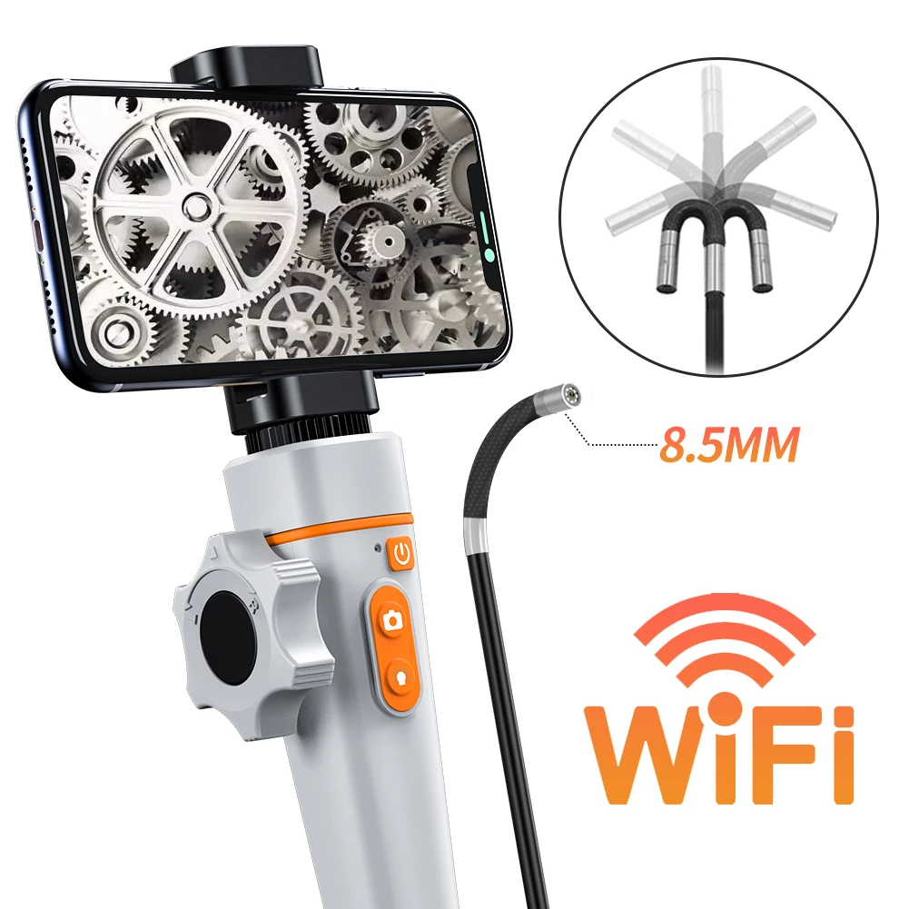 best wireless security camera Newest 180 Degree Inspection Camera Articulating Industrial Endoscope 6mm & 8.5mm HD Camera With 6 LED for iPhone Android cheap surveillance cameras Surveillance Items