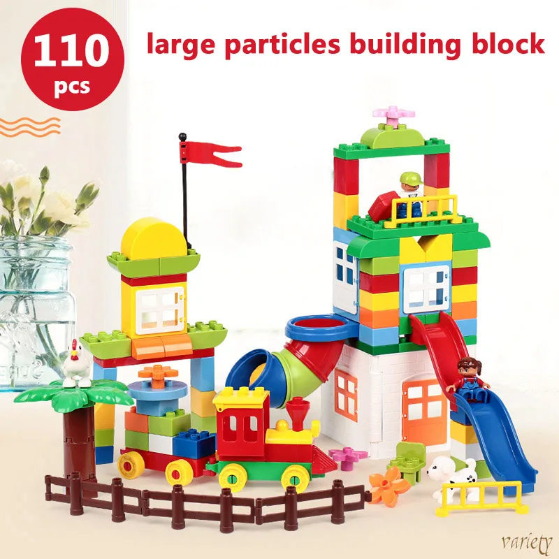 111 шт. Большие размеры строительные блоки кирпичи парк развлечений игрушки DIY Кирпичи креативная модель совместима с развивающими игрушками для детей