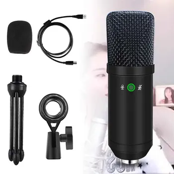 

For Mobile Computer USB Wired Studio Universal Professional Portable Aluminum Alloy Recording Singing Condenser Microphone