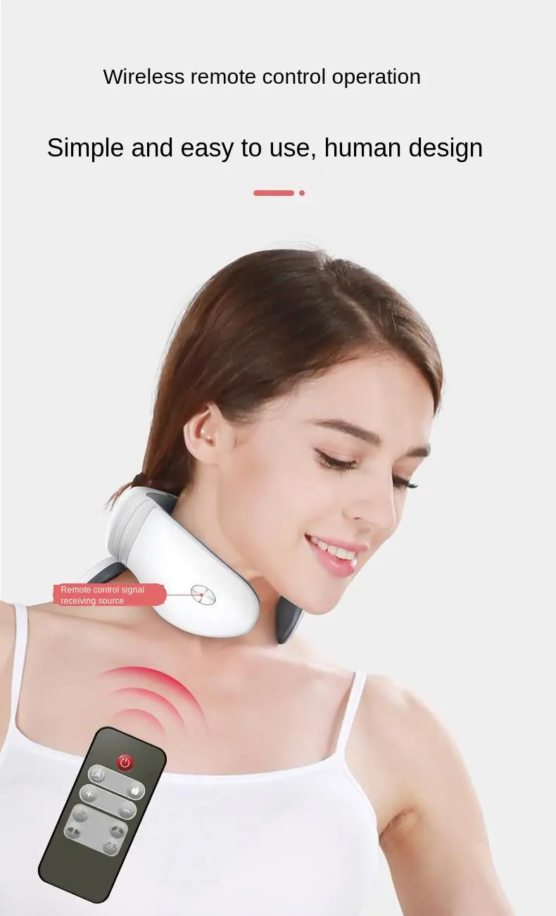 Alívio da Dor Casa Pulso Magnético Acupuntura Pescoço Massageador Relaxante Saúde Profunda Tecido Cervical Controle Massagem Remoto 22 Casa pulso magnético acupuntura pescoço massageador alívio