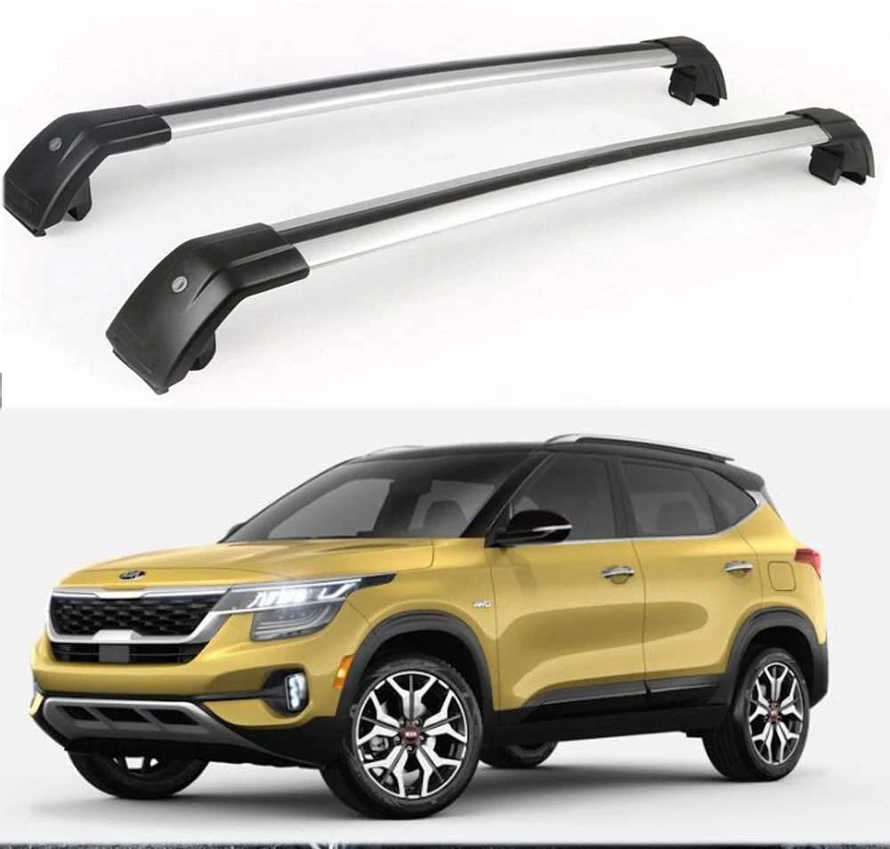 ROKIOTOEX Moose Roof Rack Crossbar Fits 2021 2022 Kia Seltos Flush Side
