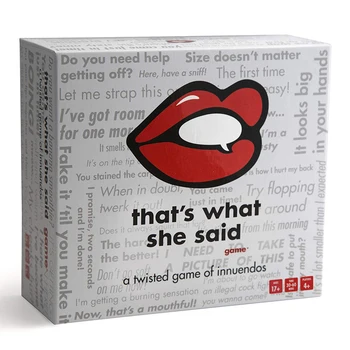 

That's What She Said - The Party Game of Twisted Innuendos Card Game Board Funny Entertaining