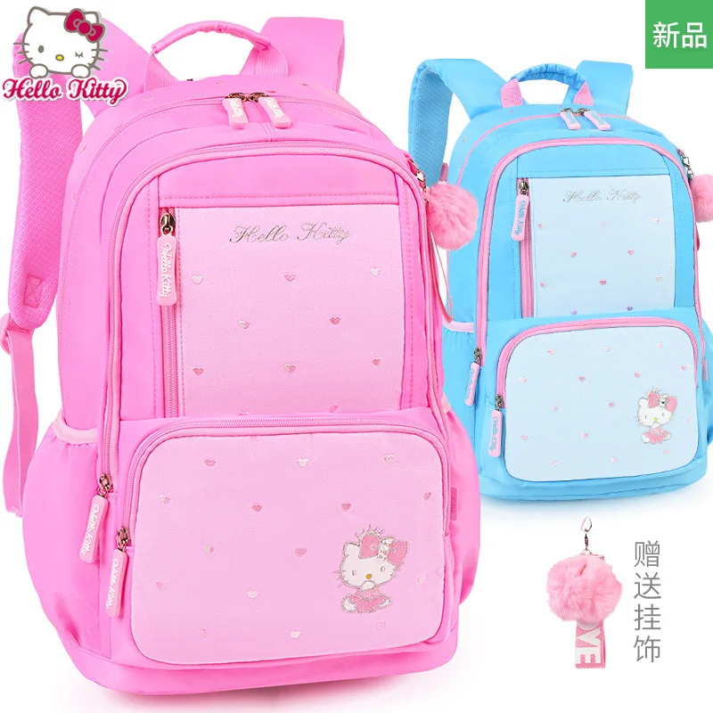 

Hellokitty School Bag Young STUDENT'S Girls 3-6 Grade 6-12-Year-Old GIRL'S Children Casual Backpack 4-5