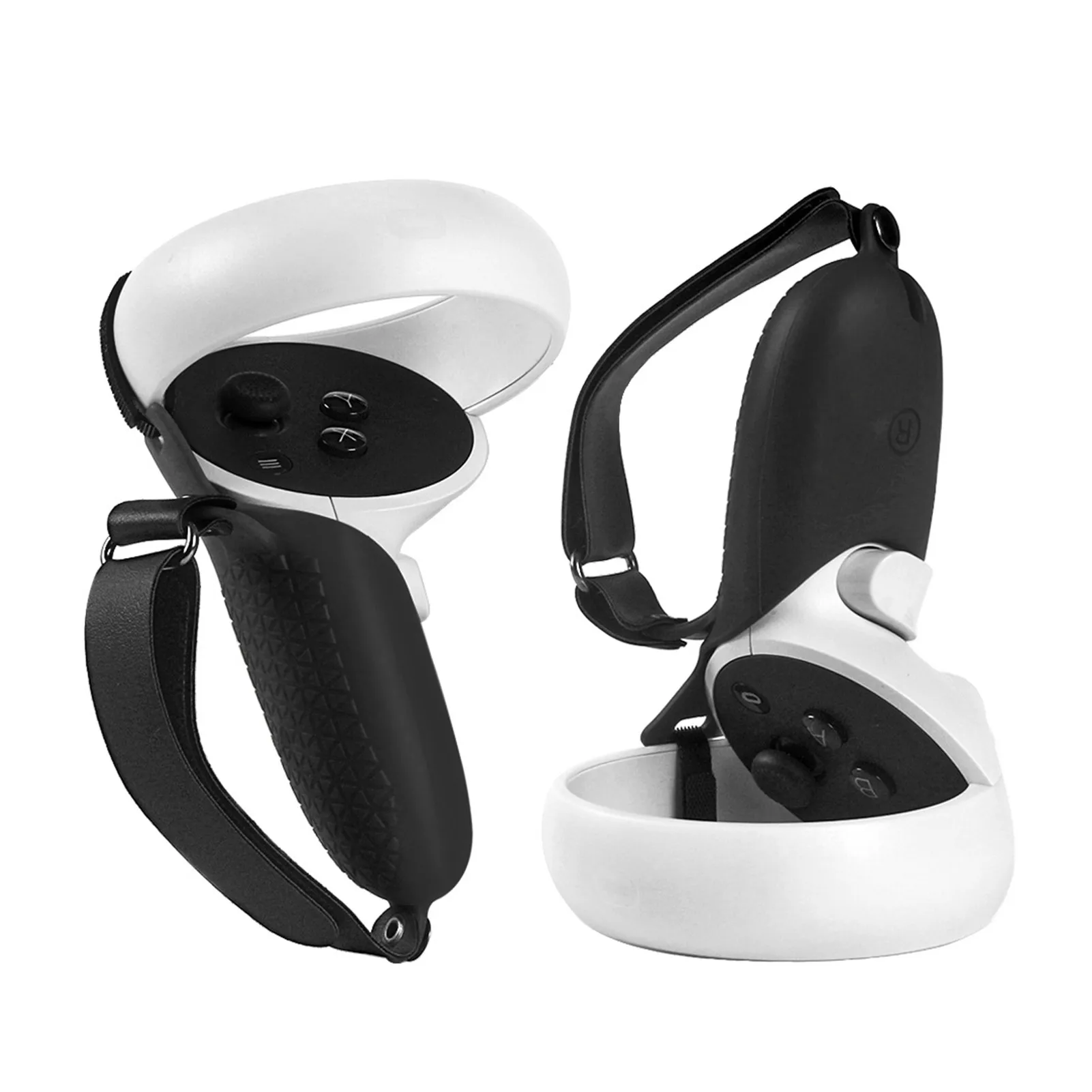 Cubierta protectora para Oculus Quest 2 VR, funda de controlador táctil con empuñadura de correa para nudillos, accesorios para Oculus Quest 2 VR
