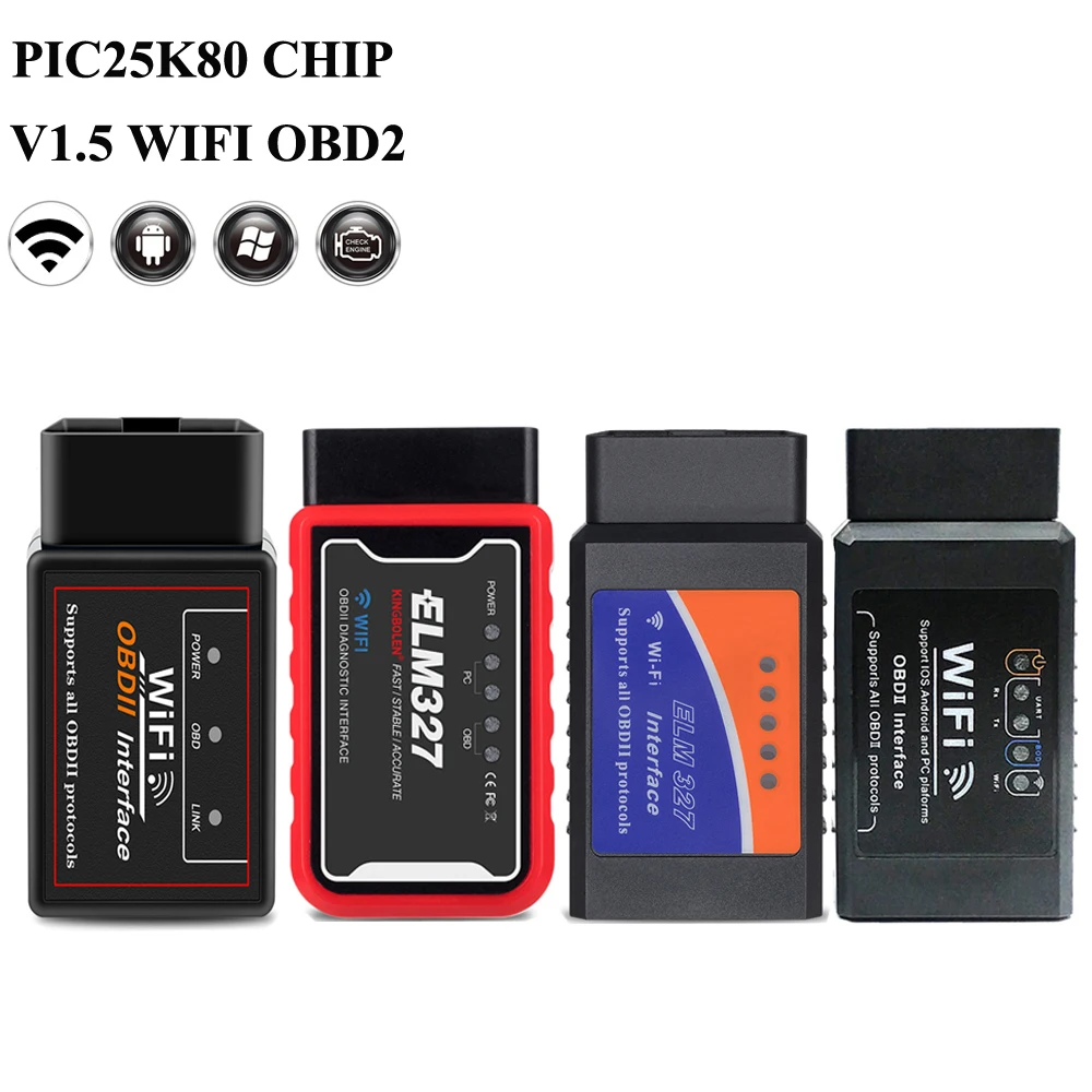 Wi-Fi ELM327 OBD2 сканер диагностические инструменты для Mitsubishi Peugeot Honda Nissan Volvo BMW Ford VW KIA