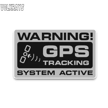 

Vilkrays Warning Car Sticker Noticeable GPS Tracking System Active Accessories Reflective Cover Scratches PVC Decal,7cm*11cm